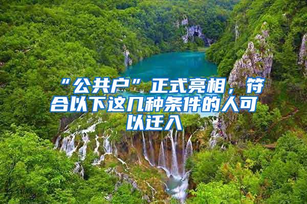 “公共户”正式亮相，符合以下这几种条件的人可以迁入