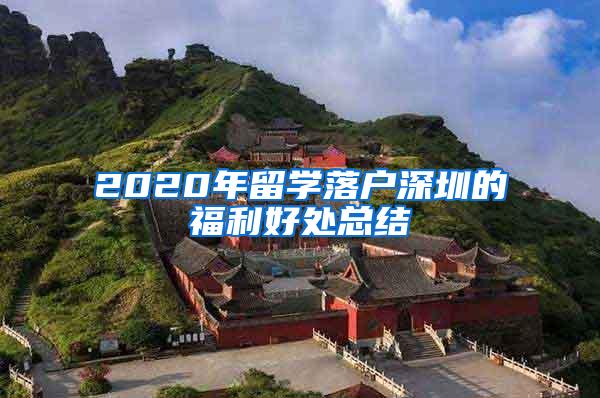 2020年留学落户深圳的福利好处总结