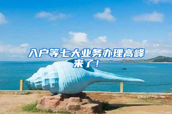 入户等七大业务办理高峰来了！