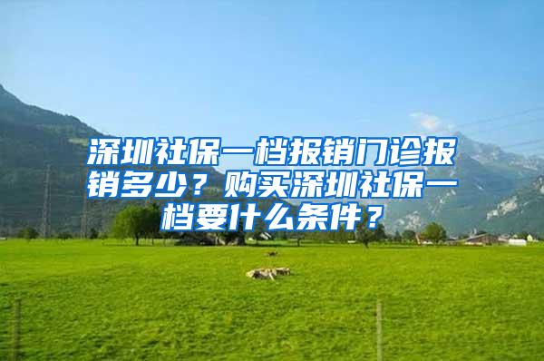 深圳社保一档报销门诊报销多少？购买深圳社保一档要什么条件？