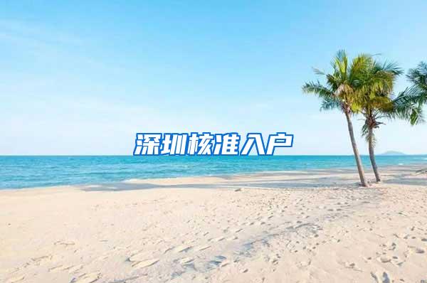 深圳核准入户