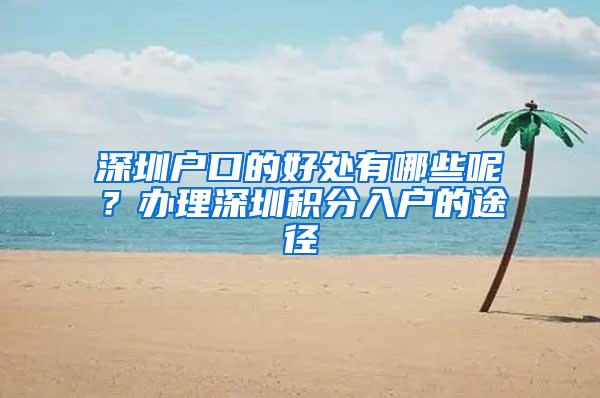 深圳户口的好处有哪些呢？办理深圳积分入户的途径