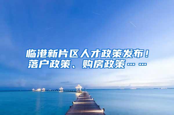 临港新片区人才政策发布！落户政策、购房政策……