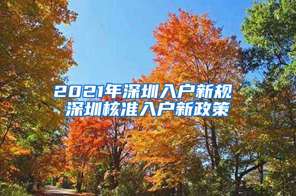 2021年深圳入户新规 深圳核准入户新政策