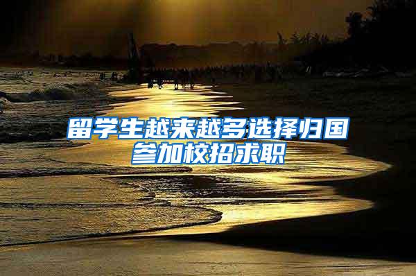 留学生越来越多选择归国参加校招求职