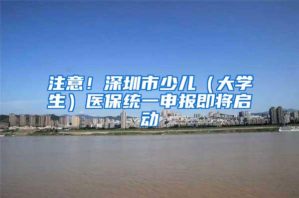 注意！深圳市少儿（大学生）医保统一申报即将启动