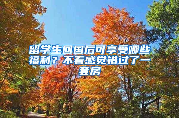 留学生回国后可享受哪些福利？不看感觉错过了一套房
