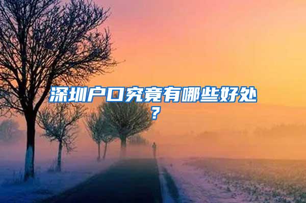 深圳户口究竟有哪些好处？