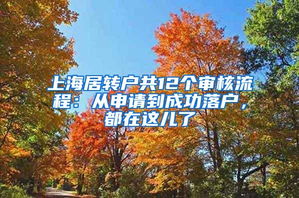 上海居转户共12个审核流程：从申请到成功落户，都在这儿了