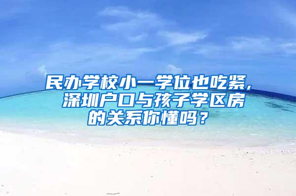 民办学校小一学位也吃紧, 深圳户口与孩子学区房的关系你懂吗？