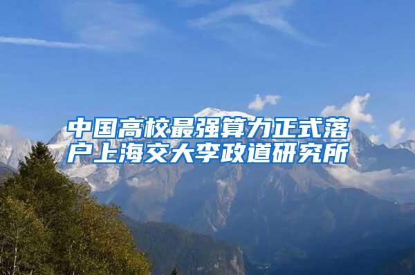 中国高校最强算力正式落户上海交大李政道研究所