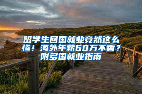 留学生回国就业竟然这么惨！海外年薪60万不香？附多国就业指南