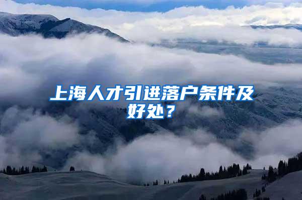 上海人才引进落户条件及好处？