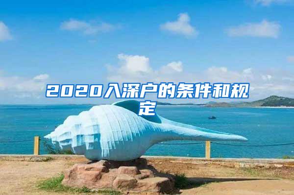2020入深户的条件和规定