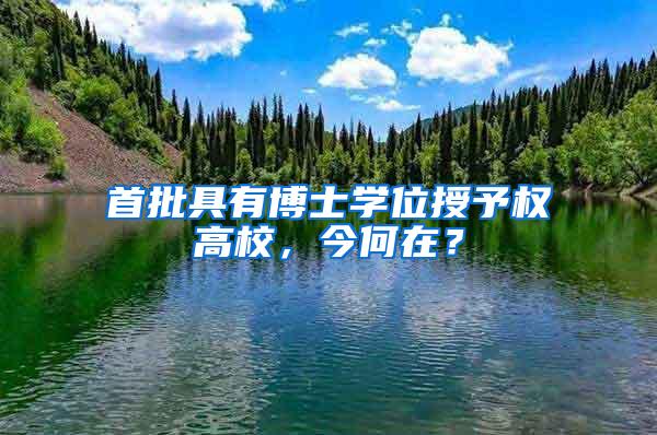 首批具有博士学位授予权高校，今何在？