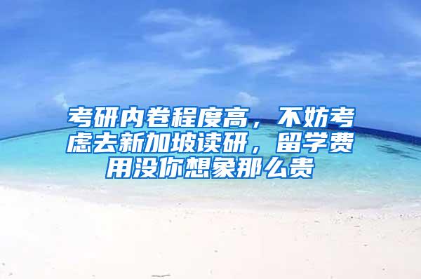 考研内卷程度高，不妨考虑去新加坡读研，留学费用没你想象那么贵