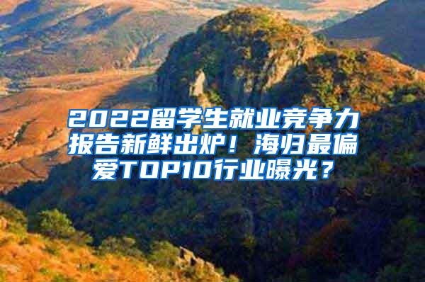 2022留学生就业竞争力报告新鲜出炉！海归最偏爱TOP10行业曝光？