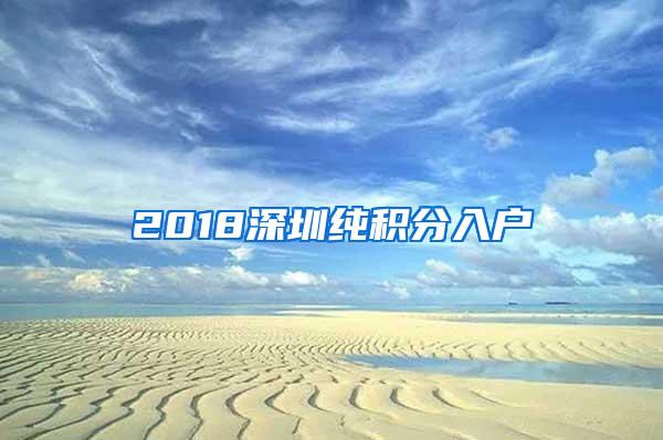 2018深圳纯积分入户