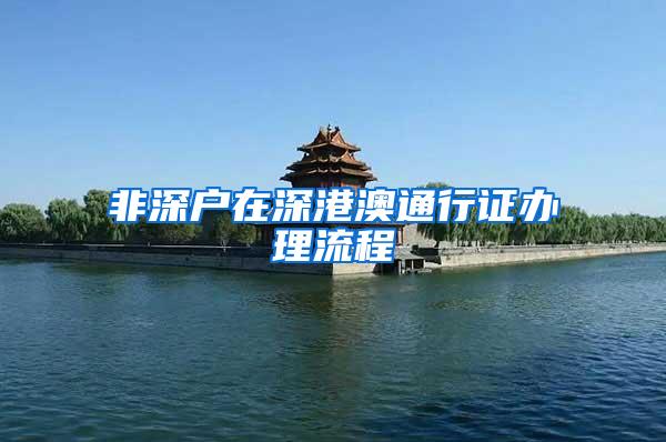 非深户在深港澳通行证办理流程