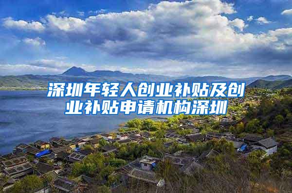 深圳年轻人创业补贴及创业补贴申请机构深圳