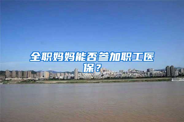 全职妈妈能否参加职工医保？