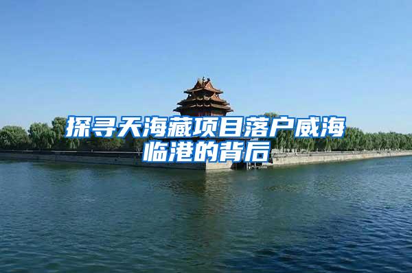 探寻天海藏项目落户威海临港的背后