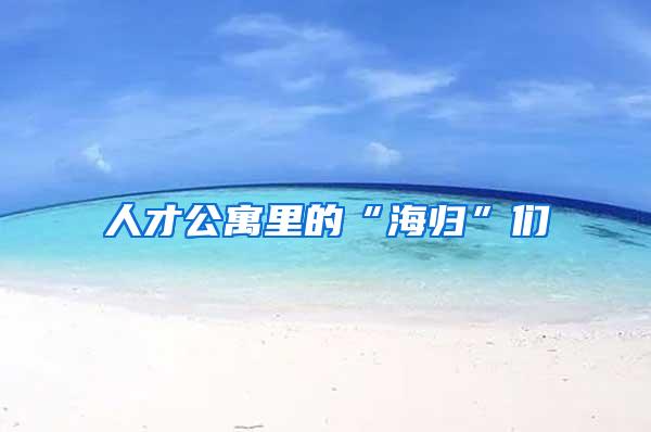 人才公寓里的“海归”们