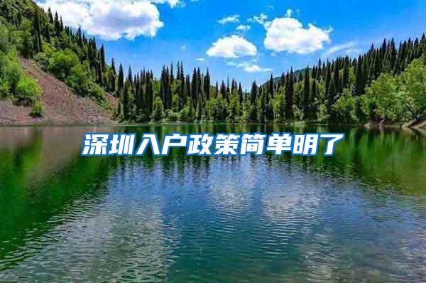 深圳入户政策简单明了