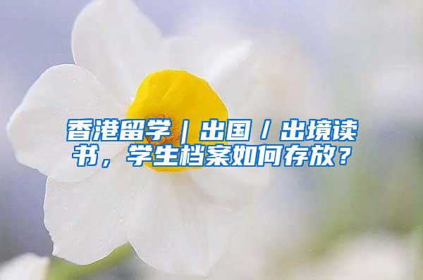 香港留学｜出国／出境读书，学生档案如何存放？
