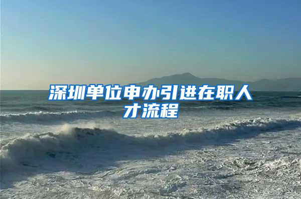 深圳单位申办引进在职人才流程
