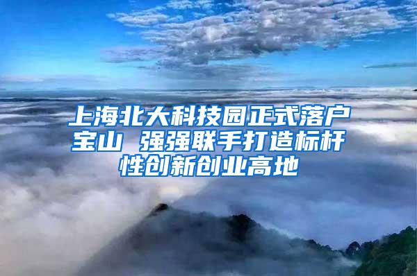 上海北大科技园正式落户宝山 强强联手打造标杆性创新创业高地