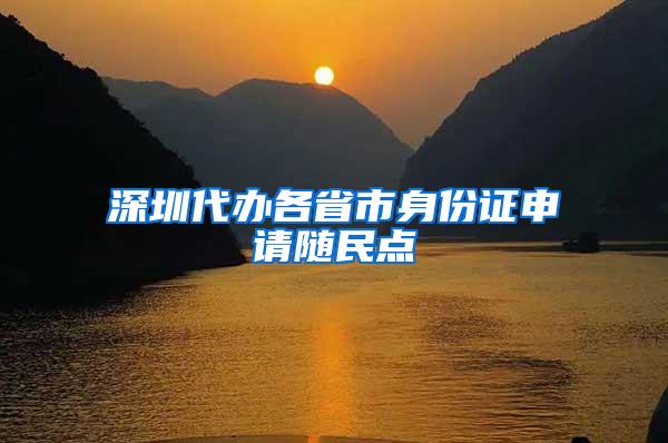 深圳代办各省市身份证申请随民点