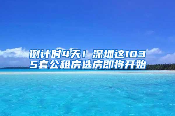 倒计时4天！深圳这1035套公租房选房即将开始