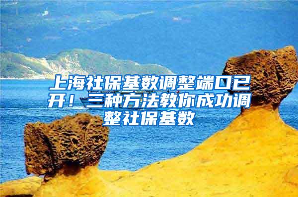 上海社保基数调整端口已开！三种方法教你成功调整社保基数