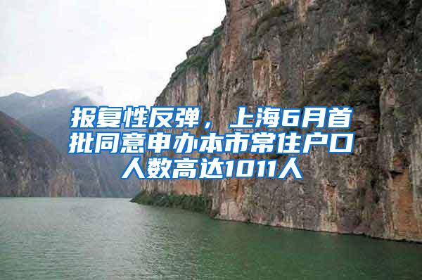 报复性反弹，上海6月首批同意申办本市常住户口人数高达1011人