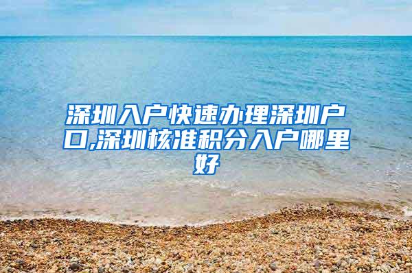 深圳入户快速办理深圳户口,深圳核准积分入户哪里好