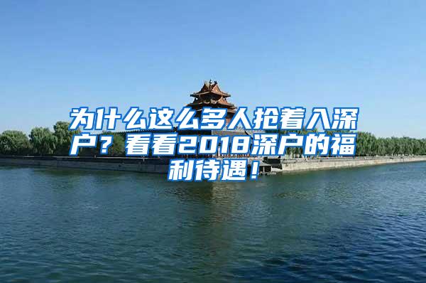 为什么这么多人抢着入深户？看看2018深户的福利待遇！