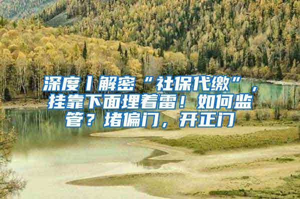 深度丨解密“社保代缴”，挂靠下面埋着雷！如何监管？堵偏门，开正门