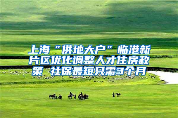 上海“供地大户”临港新片区优化调整人才住房政策 社保最短只需3个月