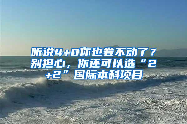 听说4+0你也卷不动了？别担心，你还可以选“2+2”国际本科项目