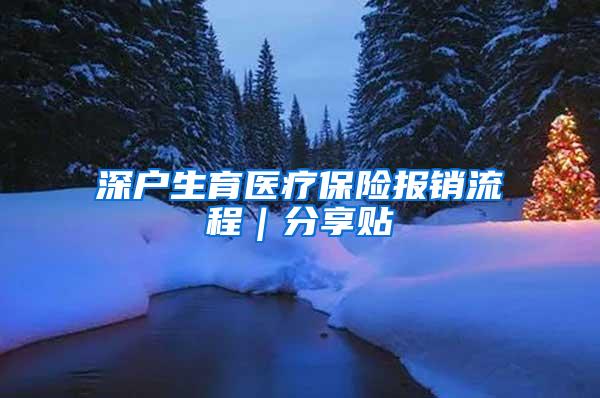 深户生育医疗保险报销流程｜分享贴