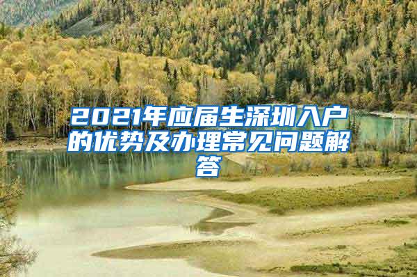 2021年应届生深圳入户的优势及办理常见问题解答