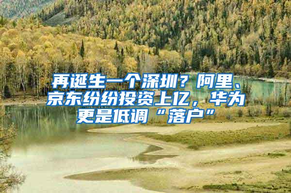 再诞生一个深圳？阿里、京东纷纷投资上亿，华为更是低调“落户”