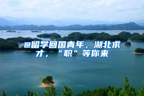 @留学回国青年，湖北求才，“职”等你来