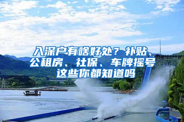 入深户有啥好处？补贴、公租房、社保、车牌摇号 这些你都知道吗