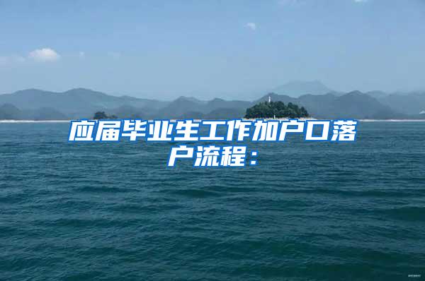 应届毕业生工作加户口落户流程：