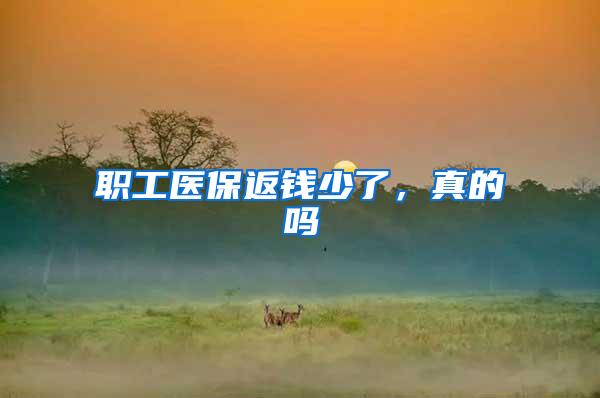 职工医保返钱少了，真的吗