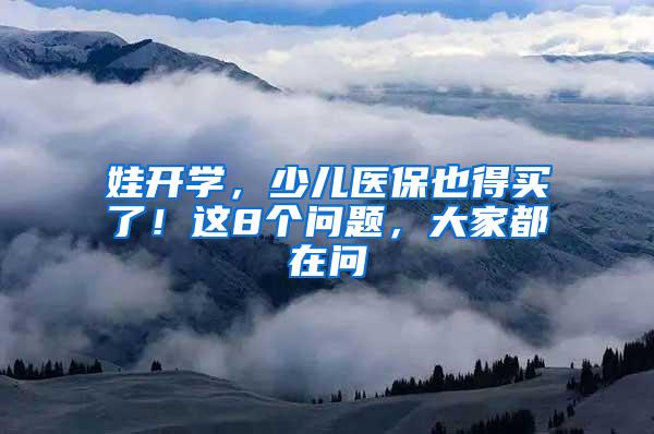 娃开学，少儿医保也得买了！这8个问题，大家都在问