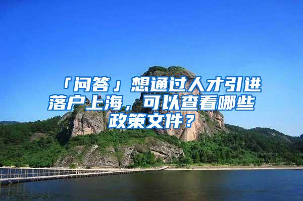 「问答」想通过人才引进落户上海，可以查看哪些政策文件？