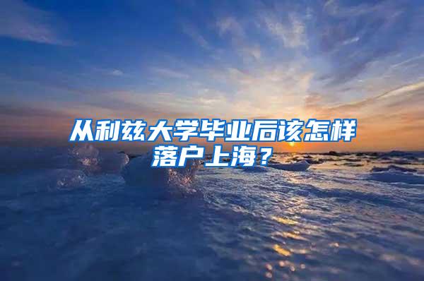 从利兹大学毕业后该怎样落户上海？